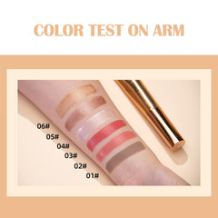 DAGEDA Highlighter Beauty Women Wand, Shimmer Liquid Face Highlighter, Smooth Creamy Liquid Highlighter Stick with Soft Cushion Applicator, Waterproof Body Face Glowing Highlighter Makeup (04)