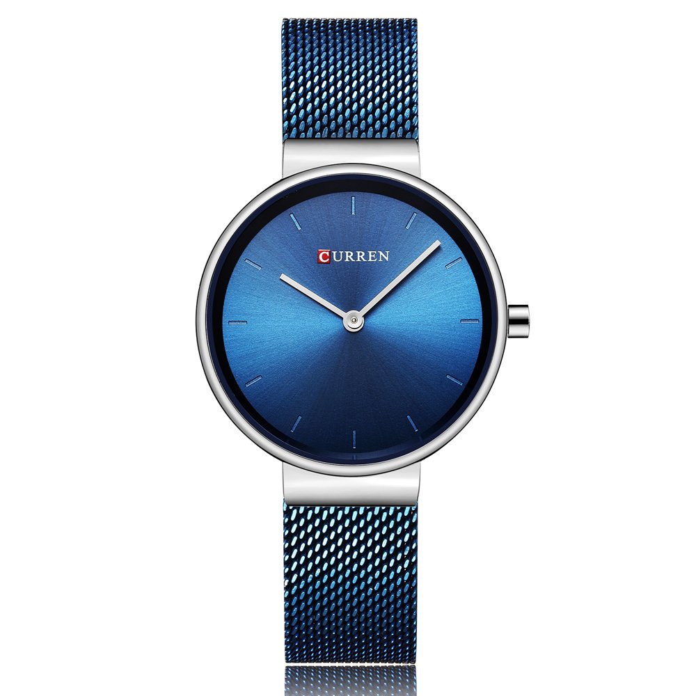 CURREN Women's Stainless Steel Waterproof Quartz Watch (9016) - Blue