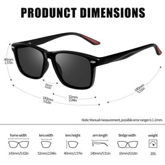 KANASTAL Polarized Sunglasses for Men Women, Classic Square Sports Sun Glasses Driving, Fashion Shades for Womens Outdoor 100% UV400 Protection