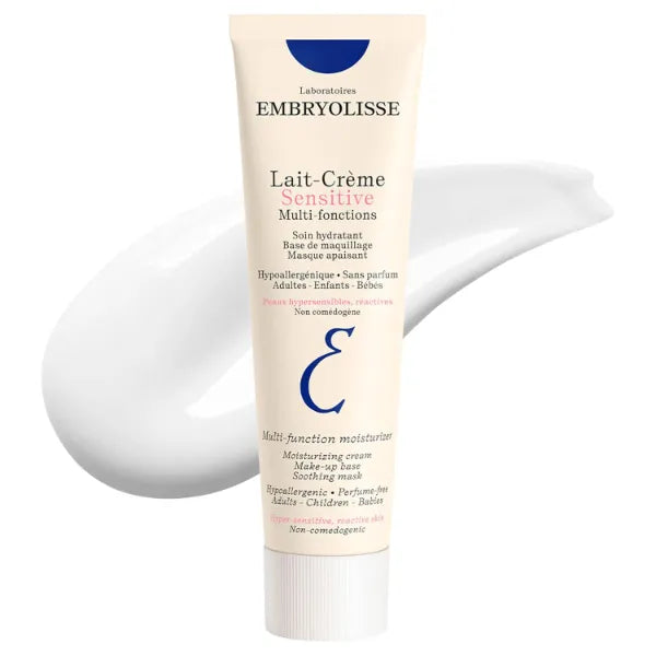 Embryolisse Lait Crème Sensitive Moisturizer. Hypoallergenic Face & Body Cream for All Skin Types With Aloe Vera & Shea Butter. Fragrance-Free & Suitable for Sensitive Skin, 3.38 Fl Oz