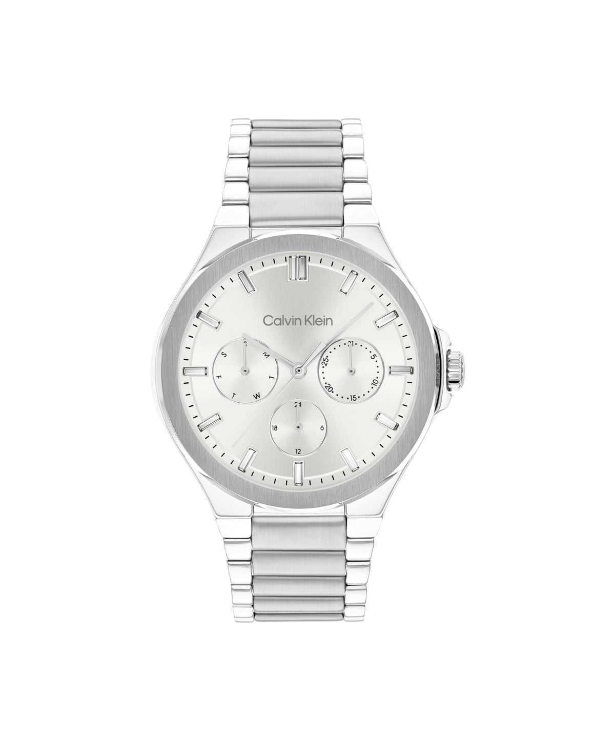 CALVIN KLEIN WOMEN'S WHITE DIAL STAINLESS STEEL BRACELET WATCH - 25100054