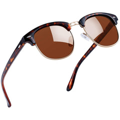 Joopin Polarized Semi Rimless Sunglasses Men Women, Classic Half Frame Sun Glasses UV Protection