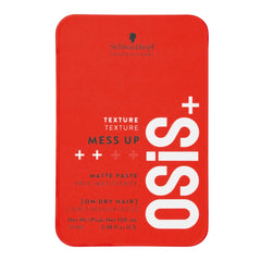 Schwarzkopf Professional Osis+ Mess Up Matte Gum Hair Paste, 0.11 kg Red 4045787314601