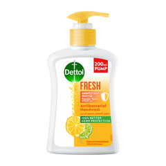 Dettol Handwash Liquid Soap Fresh Pump for Effective Germ Protection & Personal Hygiene, Protects Against 100 Illness Causing Germs, Citrus & Orange Blossom, 200ml (Pack of 2)