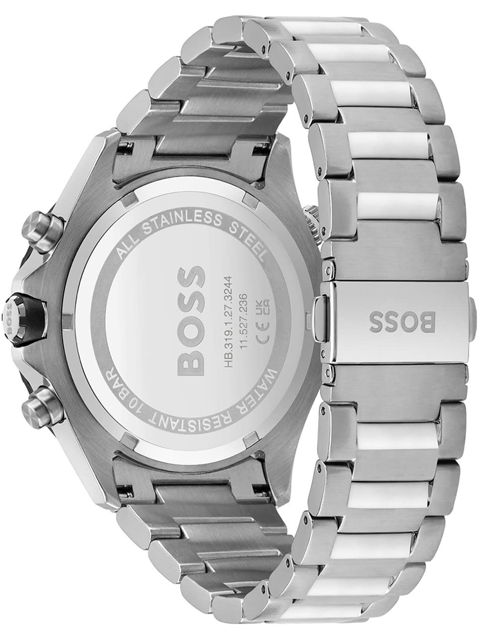 HUGO BOSS GLOBETROTTER Men's Watch, Analog - Silver / Green