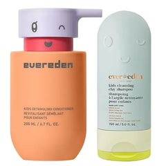 Evereden After Swim & Sports Kids Shampoo With Cleansing Clay and Kids Conditioner Detangler set Made With Clean and Non toxic Ingredients Any Hair Type