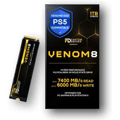 Fantom Drives Venom8 Hyper Performance 1TB NVMe PCIe Gen 4x4 M.2 SSD (VM8X10)