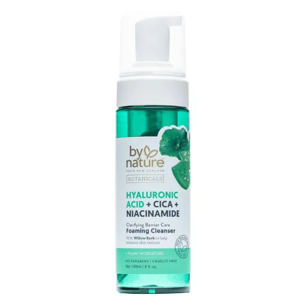 By Nature Foaming Cleanser with Hyaluronic Acid + Cica - Hydrating Face Cleanser For Bright and Fresh Skin - 5 fl.oz