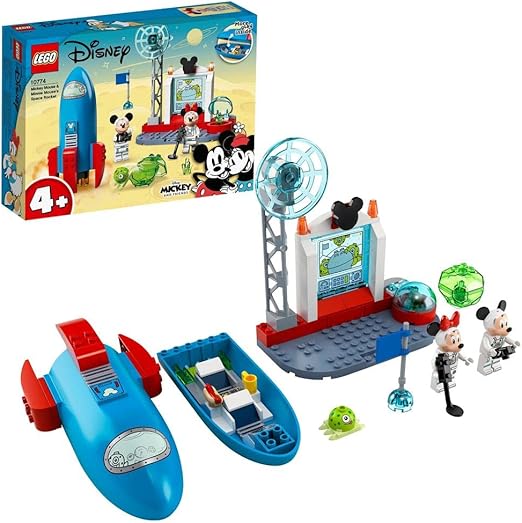 LEGO | Disney Mickey and Friends Mickey Mouse and Minnie Mouse’s Space Rocket 10774 Building Kit (88 Pieces)