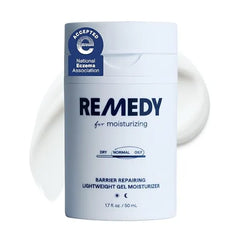 Remedy Science Lightweight Barrier Repairing Gel Face Moisturizer Niacinamide, Ceramide and Squalane Fragrance Free Eczema Seal Certified Water Cream All Skin Types By Dermatologist Dr Shah 1.7 oz