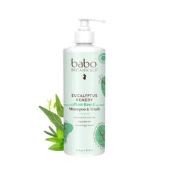 Babo Botanicals Eucalyptus Remedy Shampoo & Wash - Invigorating Eucalyptus & Rosemary Essential Oils -For all Ages - Vegan - Cruelty Free