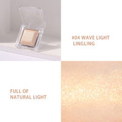 HWWGSH Highlighter Powder Palette, Shimmer Highlight Makeup, Face Illuminator Highlighter, Long Lasting Waterproof Bronzer Highlighter Powder