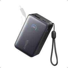 Anker Nano Power Bank 10,000mAh 45W – Built-In Retractable USB-C Cable (A1638011)