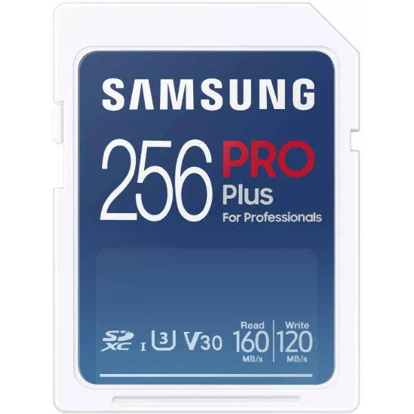Samsung PRO Plus Full Size 256GB SDXC Memory Card, Up to 180 MB/s, Full HD & 4K UHD, UHS-I, C10, U3, V30 for DSLR, Mirrorless Cameras, PCs, MB-SD256S/AM, 2023