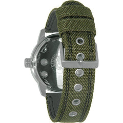 Citizen Men's Analogue Eco-Drive Watch with Nylon Strap BM8470-11EE, Black/Green, Strap