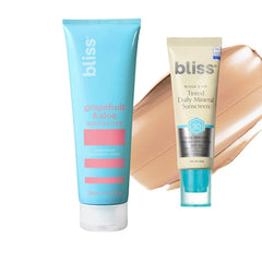 Bliss Block Star SPF 30 Invisible Daily Tinted Sunscreen with Zinc Oxide, Sunscreen & Makeup Primer + Grapefruit & Aloe Body Butter, Maximum Moisture Cream for Dry Skin