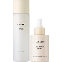 HAYEJIN RiceFila Oil Toner for face (5.07 fl oz) + Rice Bran Serum (1.01 fl oz) - RiceFila Radiance Set – Toner & Face Oil Serum Bundle