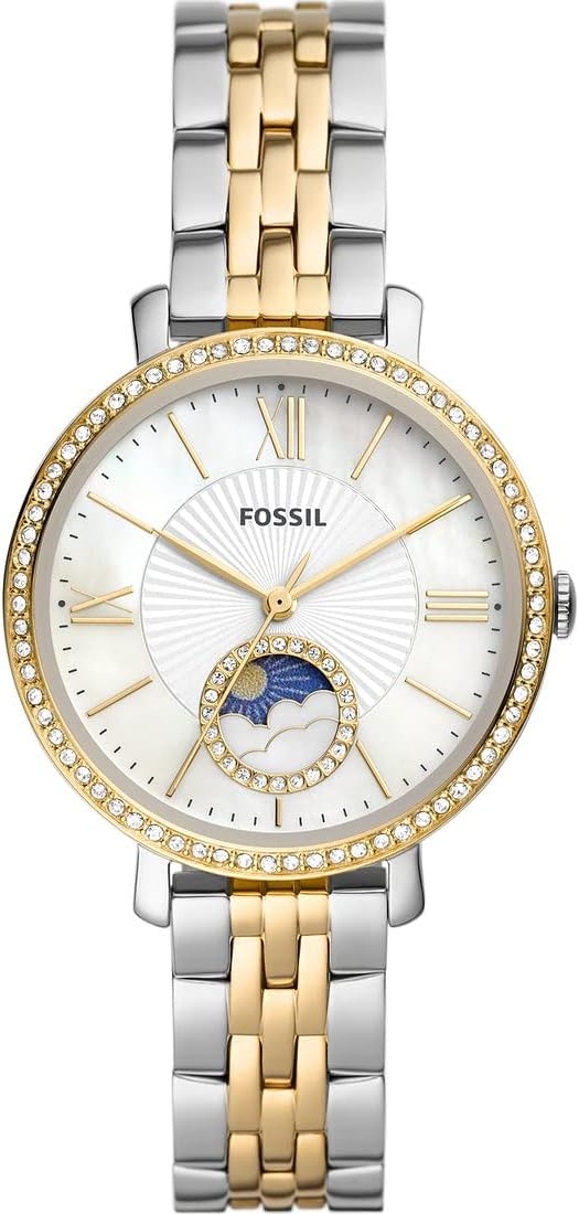 Fossil women's jacqueline multifunction, two-tone stainless steel watch, es5166