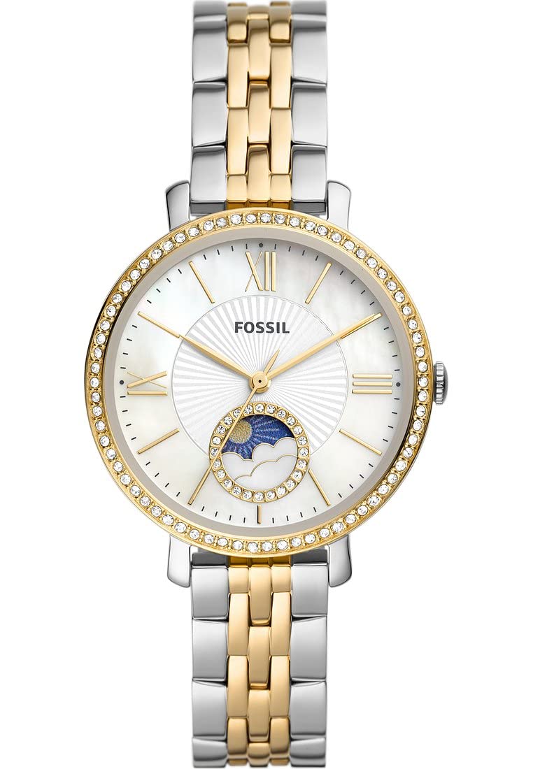 Fossil women's jacqueline multifunction, two-tone stainless steel watch, es5166