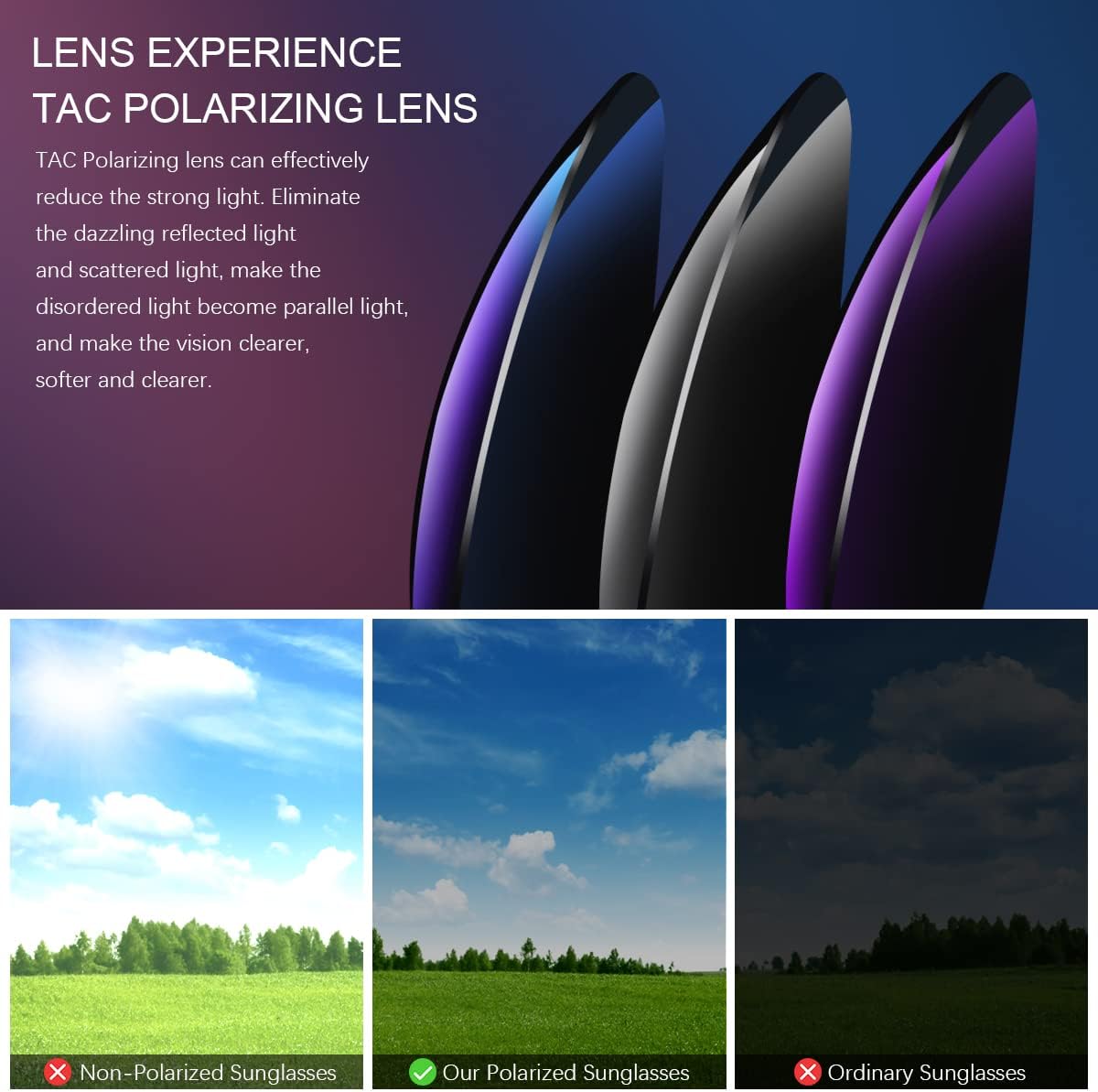 Polarized Sunglasses for Men Women Rimless Frame Driving Glasses UV400 Protection Mirror Lens Shades Sport Eyewear Eyeglasses