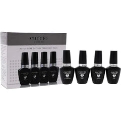 Cuccio Veneer Treatment Pack Complete LED/UV Gel Polish System, Includes Prep, Fuse, Base, and Top Coat, 13 mL Each