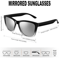 KANASTAL Polarized Sunglasses for Women, Classic Square Mens Sun Glasses, Lightweight Shades for Womens Outdoor 100% UV400 Protection Driving Fishing Golf Outdoor Activities