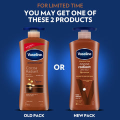 Vaseline Body Lotion Cocoa Radiant with Cocoa Butter, Non-Greasy Formula, Restores Glow To Dull, Dry Skin, 400ml
