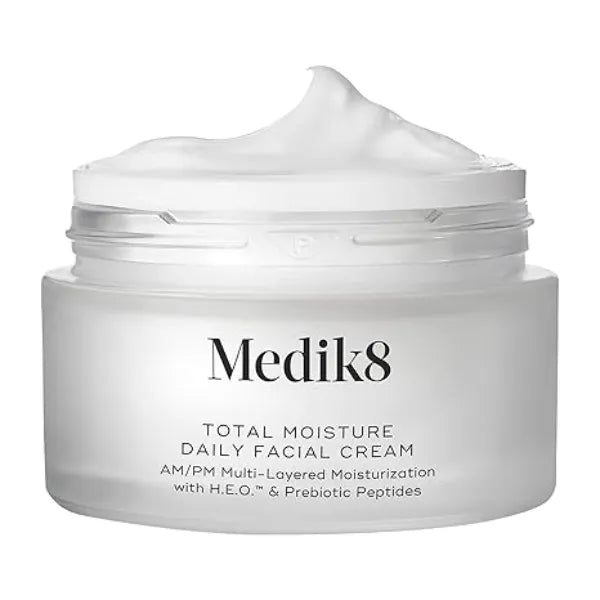 Medik8 Total Moisture Daily Facial Cream Hydrating Peptide Face Moisturizer with Hyaluronic Acid Face Cream Supports Skin Barrier 1.6 oz