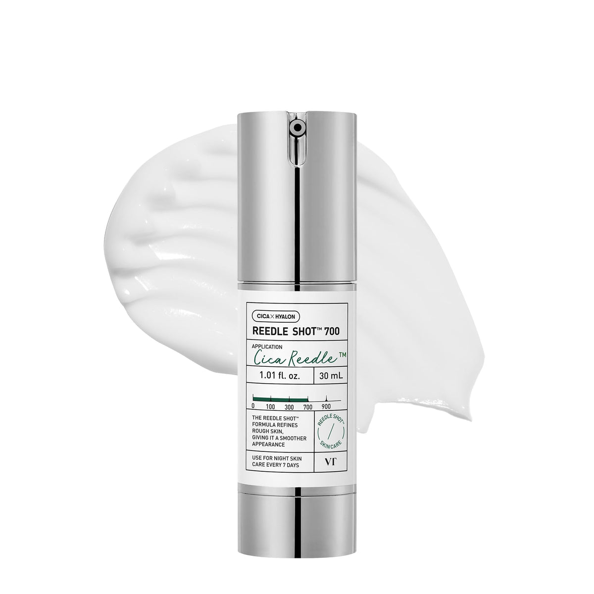 VT COSMETICS CICA Reedle Shot 700 | Spicule Microneedling Serum for Pore Care&Exfoliation, Exosome&Centella Asiatica for Glass Skin, Acne&Blemish Care, Korean Skin Booster (1 Fl Oz / 30ml)