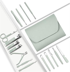 U-HOOME Manicure Set 16 in 1 Nail Clipper set, Personal Care Nail Clipper Kit Manicure Professional Manicure Pedicure Set for Thick Nails Men Women,Stainless Steel Nail Care Tools Grooming Kit