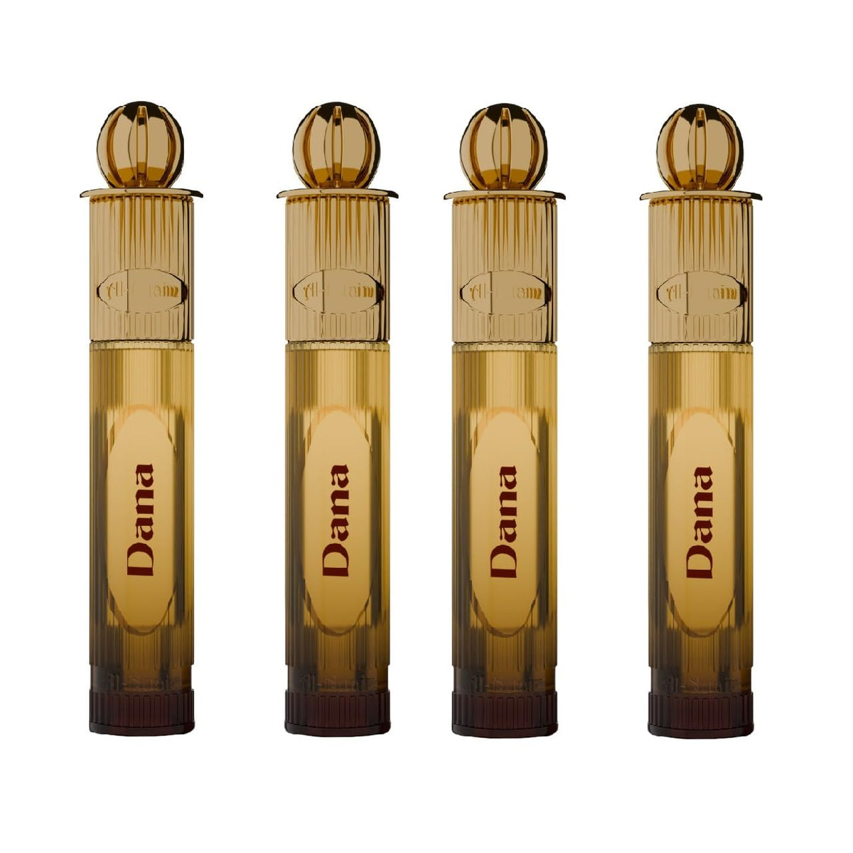 Al-Nuaim Dana Alcohol Free Attar Roll On for Men - Pack of 4 (6ml Each) | Exquisite & Long Lasting Fragrance