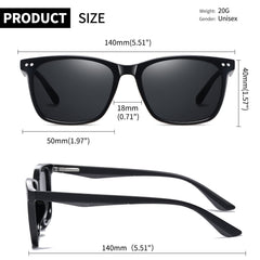 Joopin Polarized Sunglasses for Women UV Protection Classic Square Vintage Shades of Men Driving Fishing Traveling Lightweight Glasses