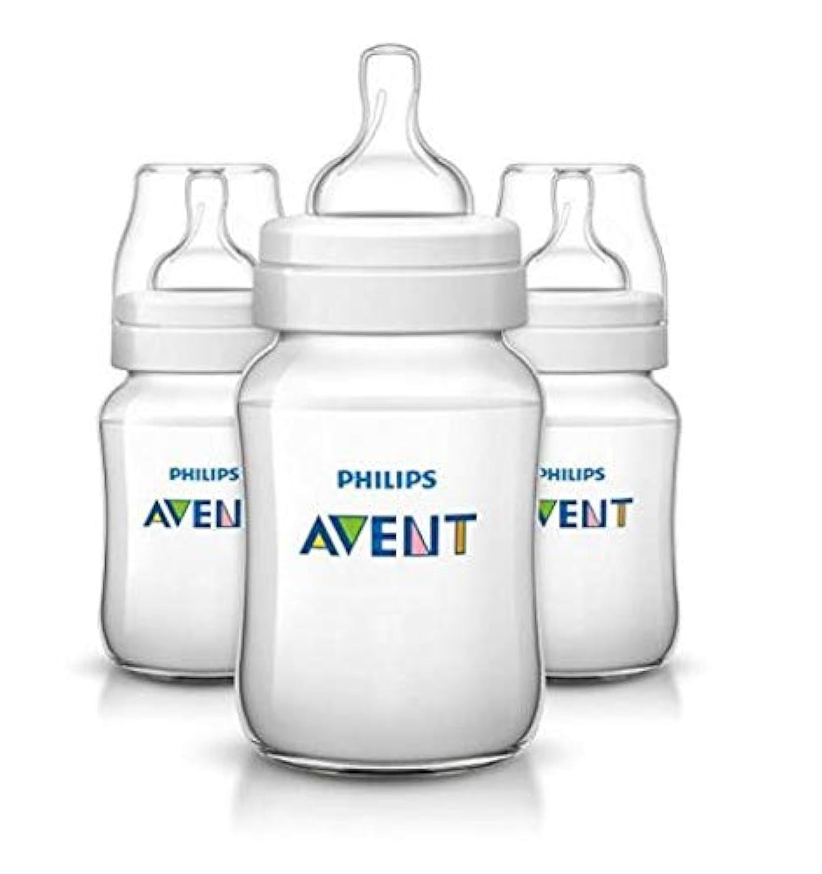 Philips Avent Anti-colic Baby Bottles Clear, 9oz/260ml 3 Piece