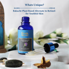 Blue Nectar Bakuchi Anti Aging Serum for Fine Lines, Wrinkles & Dark Circles | Plant Based Alternate to Retinol Serum for Face | Oil Free Moisturizer Face Serum for Women & Men (30 ml)