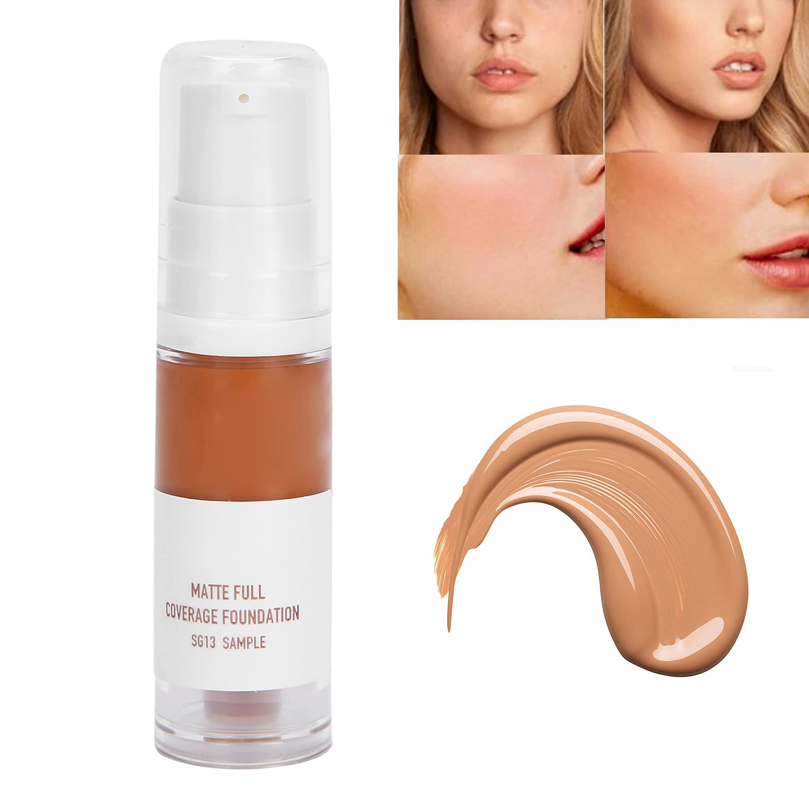 Matte + Liquid Foundation Makeup, 30ml SPF30 Sunscreen Blemish Covering Concealer, Liquid Foundation Oil Control Concealer Matte Foundation(11)