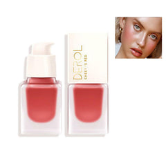 DEROL Liquid Blush Mousse Cream Blushes For Cheeks Face Palette Bronzer Highlighter Shape Contour Stick Moisturizing Matte Finish Long-wearing Waterproof Women (Love Me 02#), Pack Of 1, 19 ml