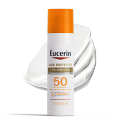 Eucerin Age Defense Face Sunscreen Lotion with Hyaluronic Acid, 2.5fl. oz Bottle, SPF 50