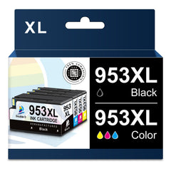 HP 953XL Ink Cartridges, 4-Pack, Unaffected by Upgrade, Compatible with HP OfficeJet Pro 7720, 7730, 7740, 8210, 8710, 8720, 8725, 8730, 8740 Printers (1BK, 1CY, 1MG, 1YL)