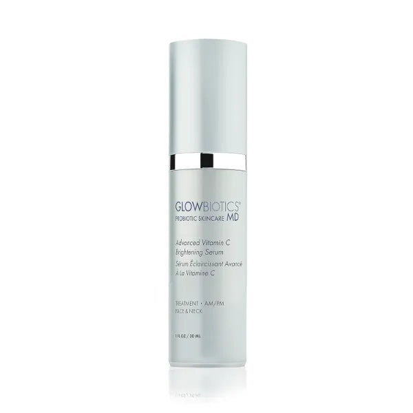 Glowbiotics Advanced Vitamin C Brightening Serum with Probiotics & Hyaluronic Acid – Collagen Boost, Reduces Wrinkles & Dark Spots, Evens Tone – Airless Pump