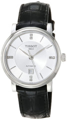 Tissot Womens Carson Premium Lady Automatic 316L Stainless Steel case Automatic Watch, Black, Leather, 15 (T1222071603601)