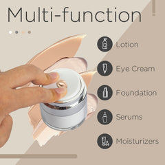 3 Pcs — 15/30/50ml Cream Refillable Cans Vacuum Bottle, Press Skin Care Products Jar Acrylic Style Airless Pump Cosmetic Containers Vacuum Press Cream Jars Refillable Face Lotion Box (3 Pcs)