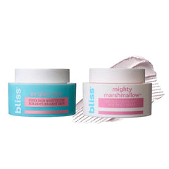 Bliss Ex-glow-sion Super Rich Face Moisturizer for Dewy, Radiant Skin | Advanced Shea Butter Nourishes & Hydrates and Mighty Marshmallow + Vitamin C Whipped Mask