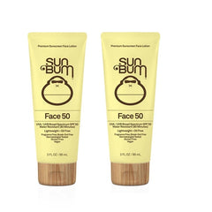 Sun Bum SPF 50 Face Sunscreen Duo (2 Pack), Broad Spectrum UVA/UVB Protection, Lightweight Moisturizing Facial Sunscreen, Reef Friendly