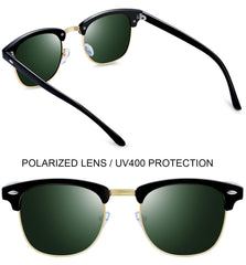 Joopin Polarized Semi Rimless Sunglasses Men Women, Classic Half Frame Sun Glasses UV Protection