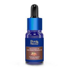 Blue Nectar Nabhi Oil with Ghee & Almond Oil | Ayurvedic Belly Button Oil for Digestion & Joint Support (21 Herbs, 10 ml)