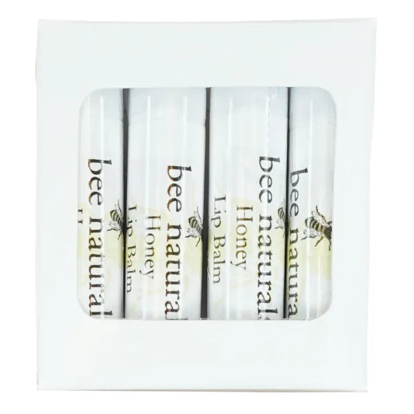 Bee Naturals Lip Balm- Soothing Moisturizer For Dry Chapped Lips With Beeswax, Cocoa Butter, and Vitamin E - Honey