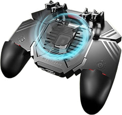 Mobile Game Controller, with Phone Cooling Fan 1200mAh Phone Gaming Grip, Universal Phone Triggers, Gamepad Joystick 4 Triggers L1R1 for Smartphone Android iOS Width from 67 to 90 MM(1 Pack)