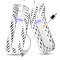 Khazna Shoe Dryer, Boot Deodorize Dryer, USB Portable Footwear Dryer for Work Boots, Ski Boots, Socks, Gloves Eliminate Bad Odor and Sanitize Shoes, White