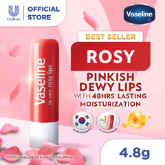 Vaseline Lip Therapy Rosy Lips Lip Balm With Pure Jelly & Light Rose Tint For Soft & Pink Lips| Nourishes & Protects Lips| Non-greasy Lip Moisturizer for Naturally Tinted Lips| 4.8 gm