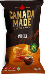 Canada Made BBQ Avocado Oil Kettle Cooked Potato Chips, Gluten Free, 150g | Halal, Vegan, Nut-Free, Imported from Canada, Non-GMO, Healthier Alternative, Great for Sharing